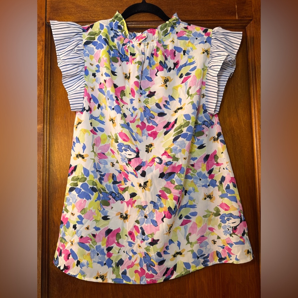 Jodifl Floral Flutter Sleeve Blouse- New With Tags- Small - Picture 2 of 5